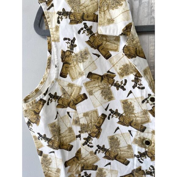 Vintage Line Up Womens Sleeveless Collared Golf Vest Sz L - Picture 2 of 9